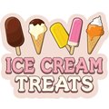 Signmission Safety Sign, 9 in Height, Vinyl, 6 in Length, Ice Cream Treats, D-DC-36-Ice Cream Treats D-DC-36-Ice Cream Treats